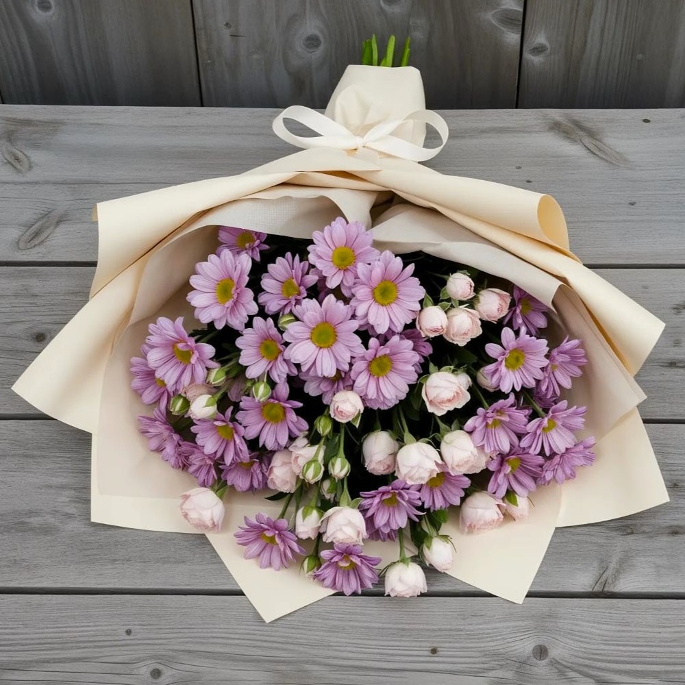 Букет цветов из: Розы и Хризантемы в Грайвороне