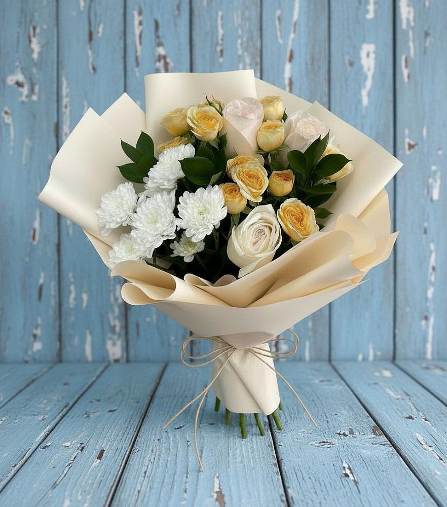Букет цветов из: Розы и Хризантемы в Грайвороне