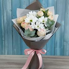 Букет цветов из:  Хризантемы и Розы #REPLACE_PRED# Грайвороне