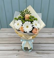 Букет цветов из:  Герберы, Розы и Хризантемы в Грайвороне