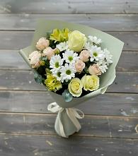 Букет цветов из:  Альстромерии, Розы и Хризантемы в Грайвороне