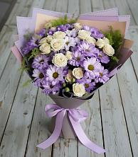 Букет цветов из:  Хризантемы и Розы в Грайвороне