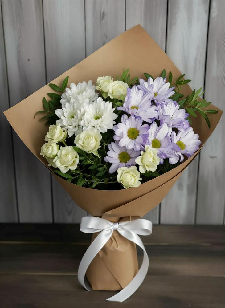 Букет цветов из: Хризантемы и Розы в Грайвороне